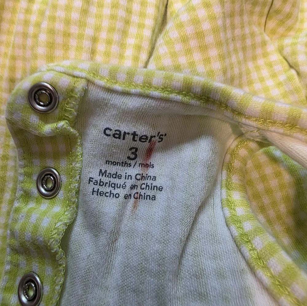 Carter's Yellow Gingham Diaper Cover Set